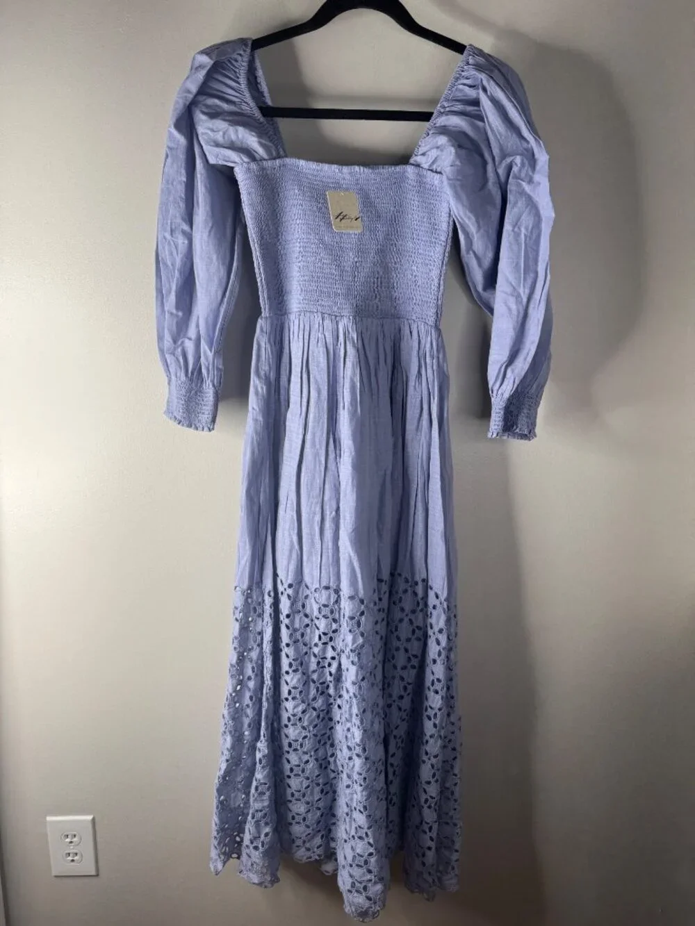 NWT Free People We The Free Perfect Storm Midi Dress in Blue Heron Size XS
